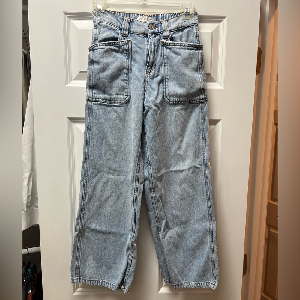 Zara Girls Size 11-12 (CM 152) Light Blue Jeans